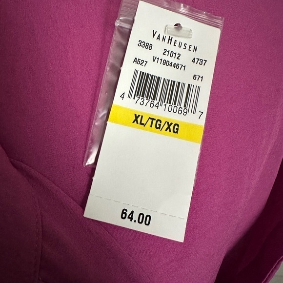 Van HEUSEN Fuchsia Long Sleeve Easy Fit Blouse - Picture 6 of 11